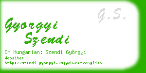 gyorgyi szendi business card